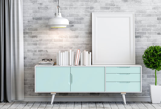 Modern Light Blue Sideboard